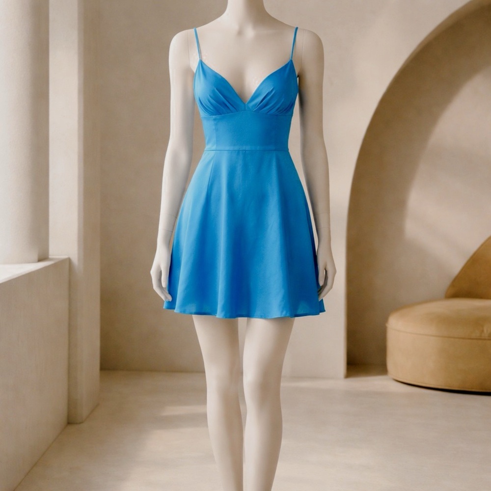 B Darlin Royal Blue Spaghetti Strap Dress